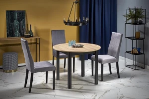 Industrialny okrągły stół do jadalni artisan/czarny ø102 cm 