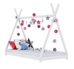 Białe dziecięce łóżko tipi drewniane 80x160 cm