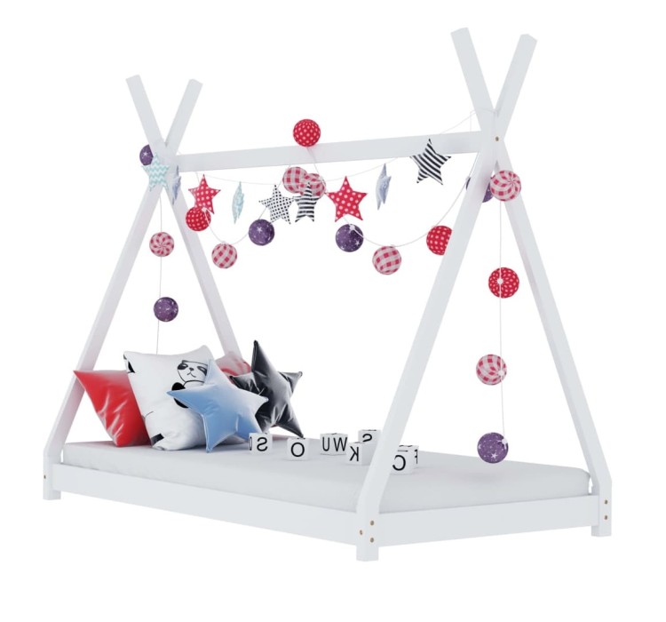 Drewnianie-łóżko-dziecięce-tipi