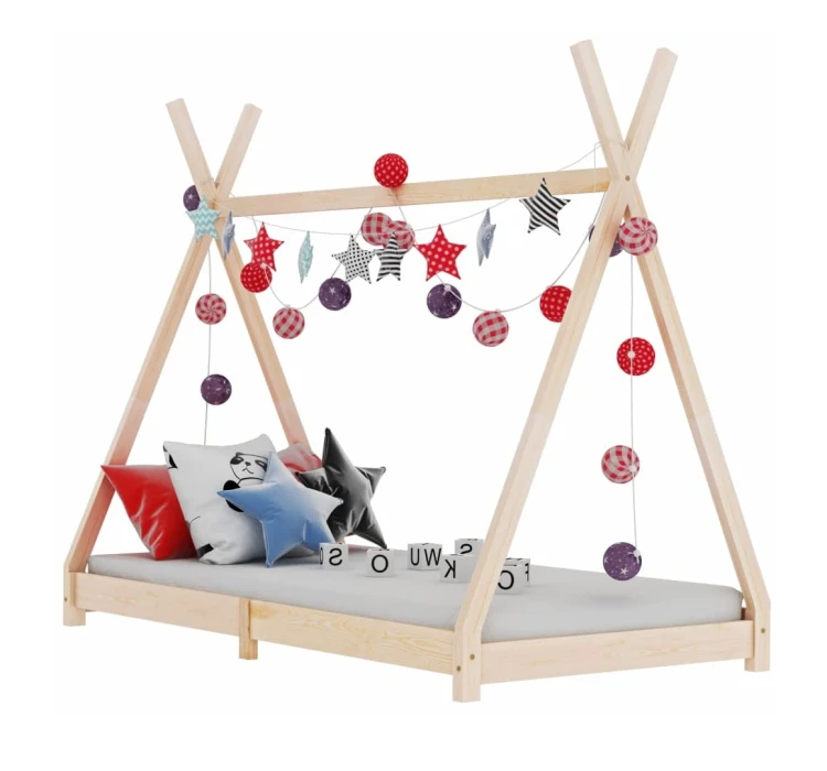 Sosnowe-łóżko-tipi