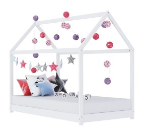 Białe łóżko dziecięce domek 80x160 cm