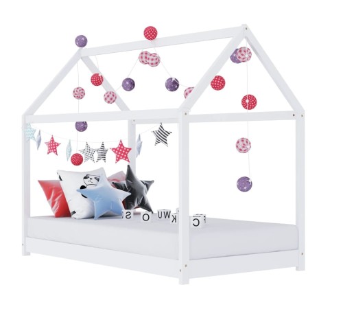 Białe-łóżeczko-dla-dzieci-domek
