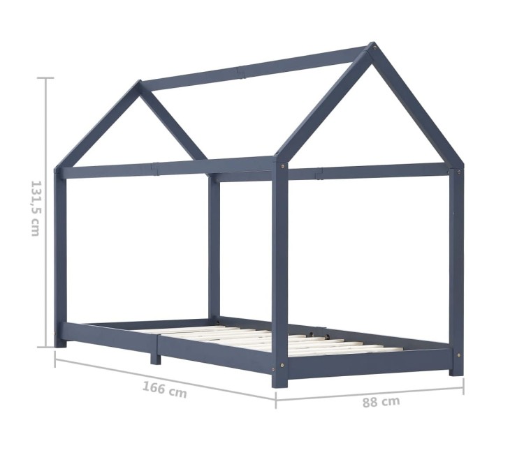 Wymiary-szarego-łóżka-domek-80x160