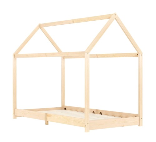 Drewniane-łóżko-dziecięce-domek