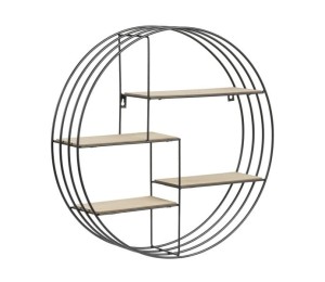 Okrągła półka wisząca w stylu loft  ⌀45 cm