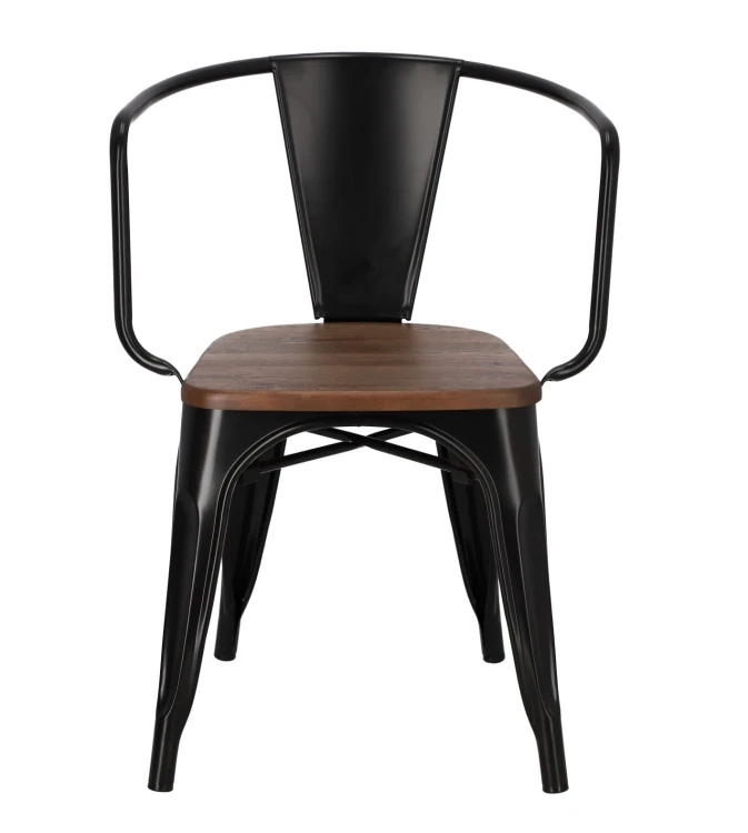 Metalowe czarne krzesło do jadalni.jpg