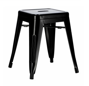 Metalowy stołek kuchenny loft czarny