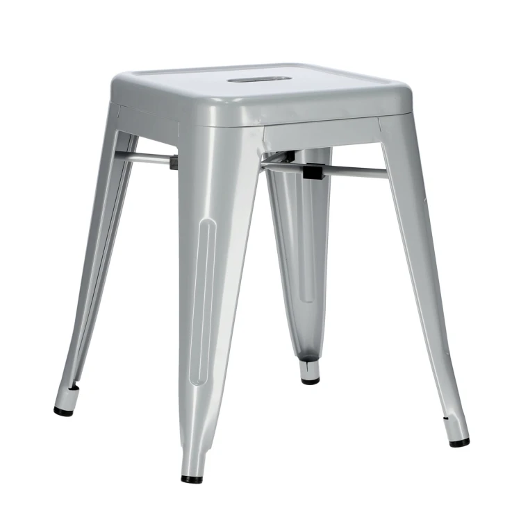 Szary metalowy stołek kuchenny.jpg