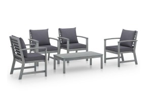 Szary ogrodowy zestaw wypoczynkowy