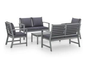 Drewniane meble ogrodowe z poduszkami