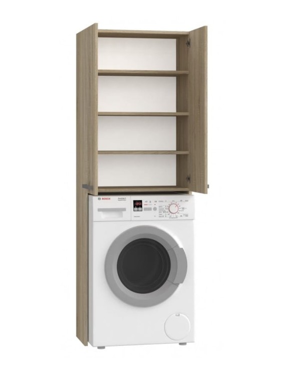 Regał-z-półkami-zamykany-nad-pralkę