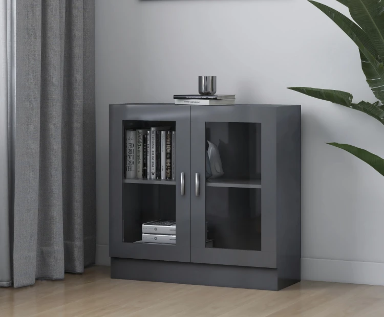 Witryna-na-książki-pamiątki-szary-połysk