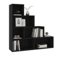 Czarna-półka-na-książki-schodki