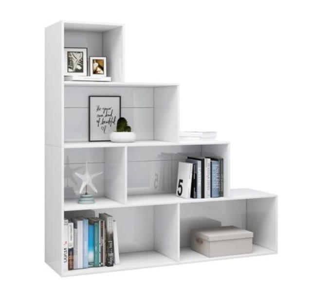 Regał-schodkowy-biały-połysk