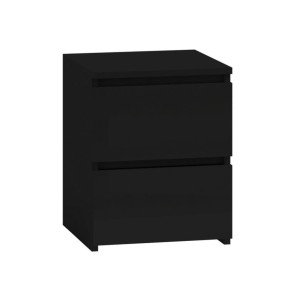 Czarna szafka nocna z szufladami