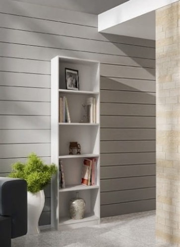 Biały regał na książki