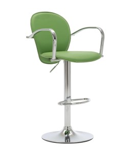 Zielony stołek barowy, hoker kuchenny na nodze