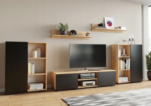 Komplet mebli do salonu artisan/czarny