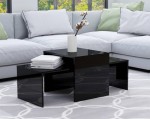Komplet stolików kawowych w czarnym połysku