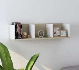 Półka ścienna z przegródkami sonoma/biały