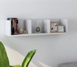 Półka na płyty CD i DVD z przegrodami biały połysk