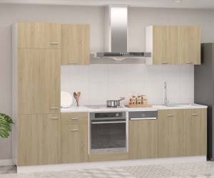 Szafki kuchenne zabudowa dąb sonoma