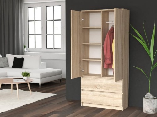 Szafa-do-przedpokoju-z-półkami-i-szufladami