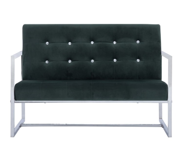 Ciemnozielona-sofa-do-poczekalni-chrom