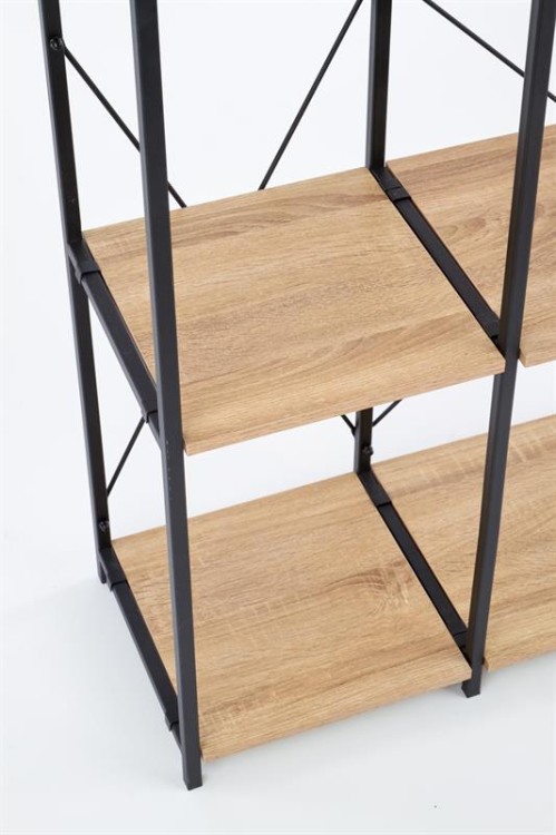 Półki-regału-w-kolorze-dąb-sonoma