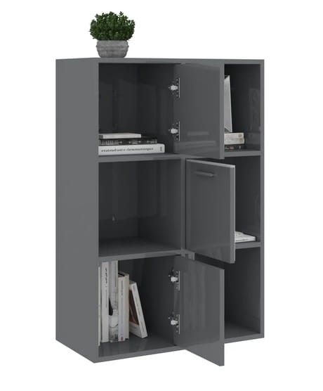 Szara-szafka-w-połysku-z-półkami