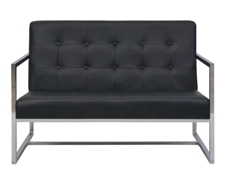 Sofa-dwuosobowa-na-chwomowanym-stelażu