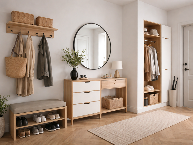 Jak zorganizować przedpokój w małym mieszkaniu - system przechowywania krok po kroku